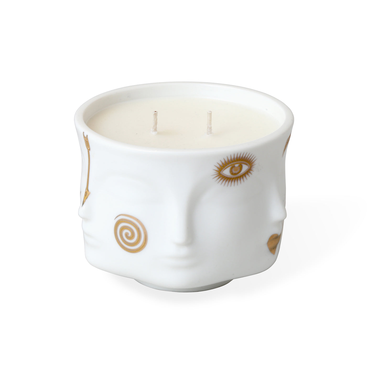 gilded muse candle porcelain white accents gold - view 4