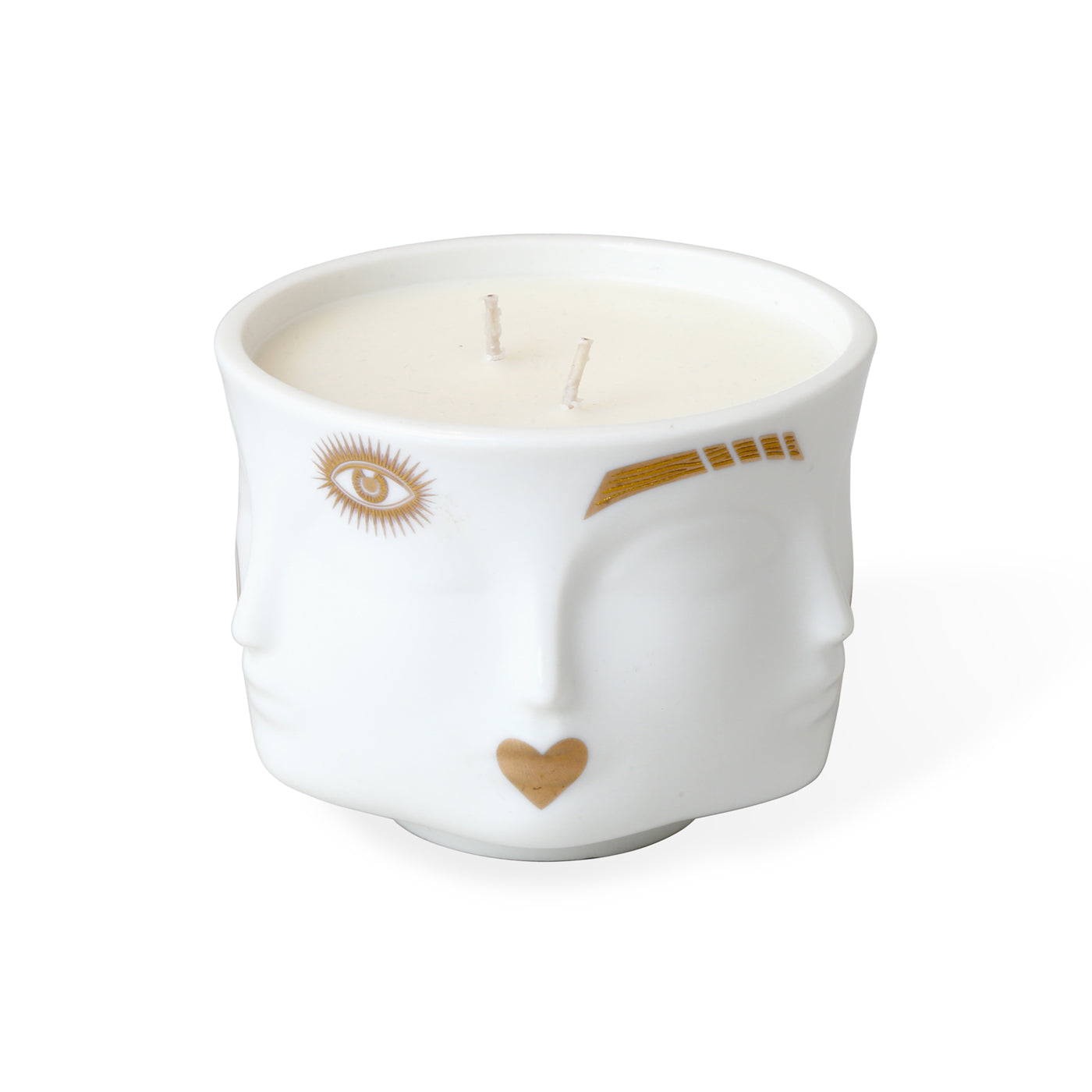 gilded muse candle porcelain white accents gold - view 5