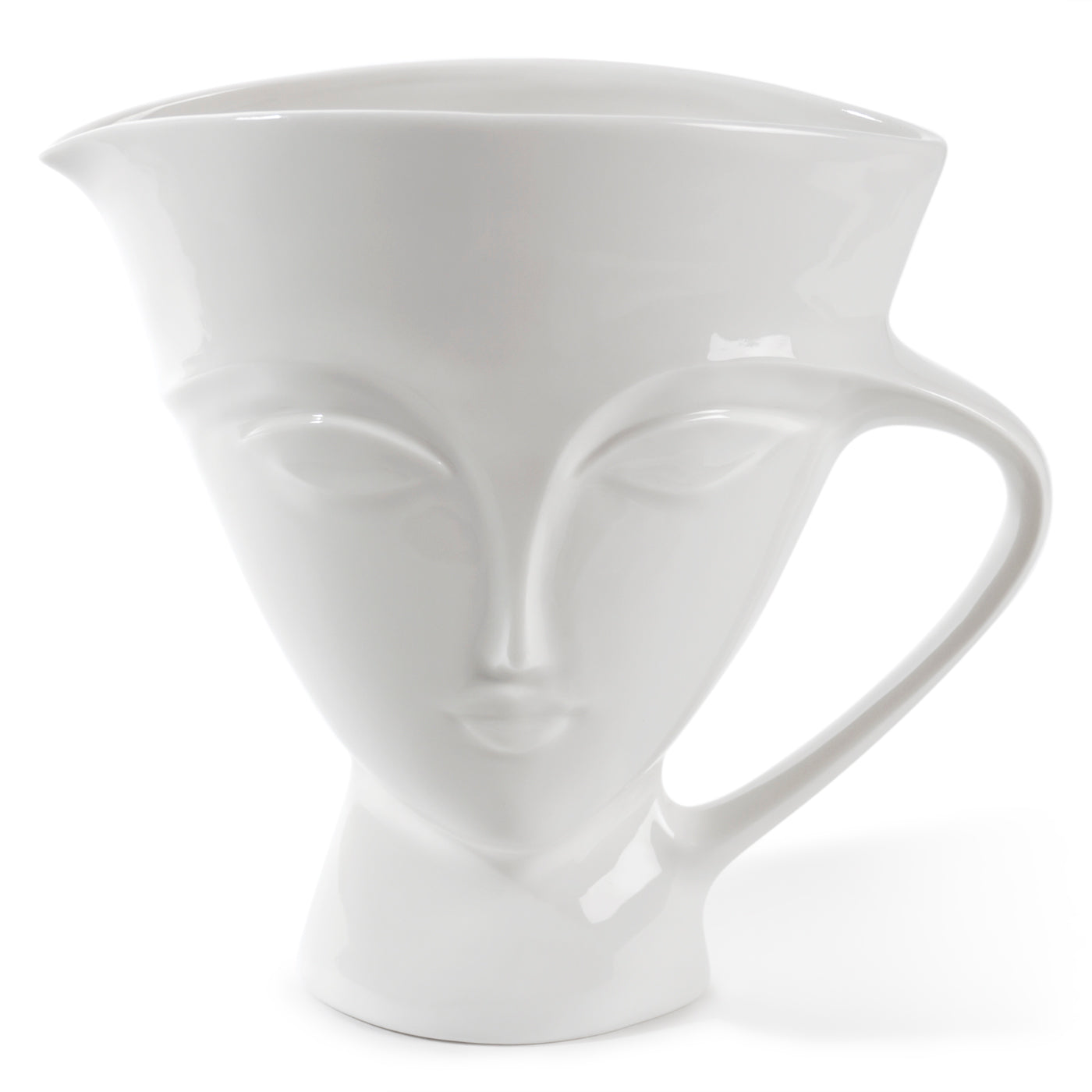 giuliette pitcher porcelain white - front view