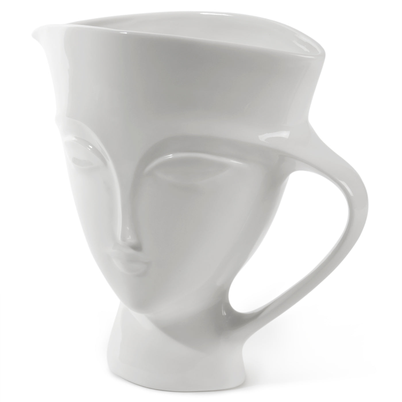giuliette pitcher porcelain white - side view
