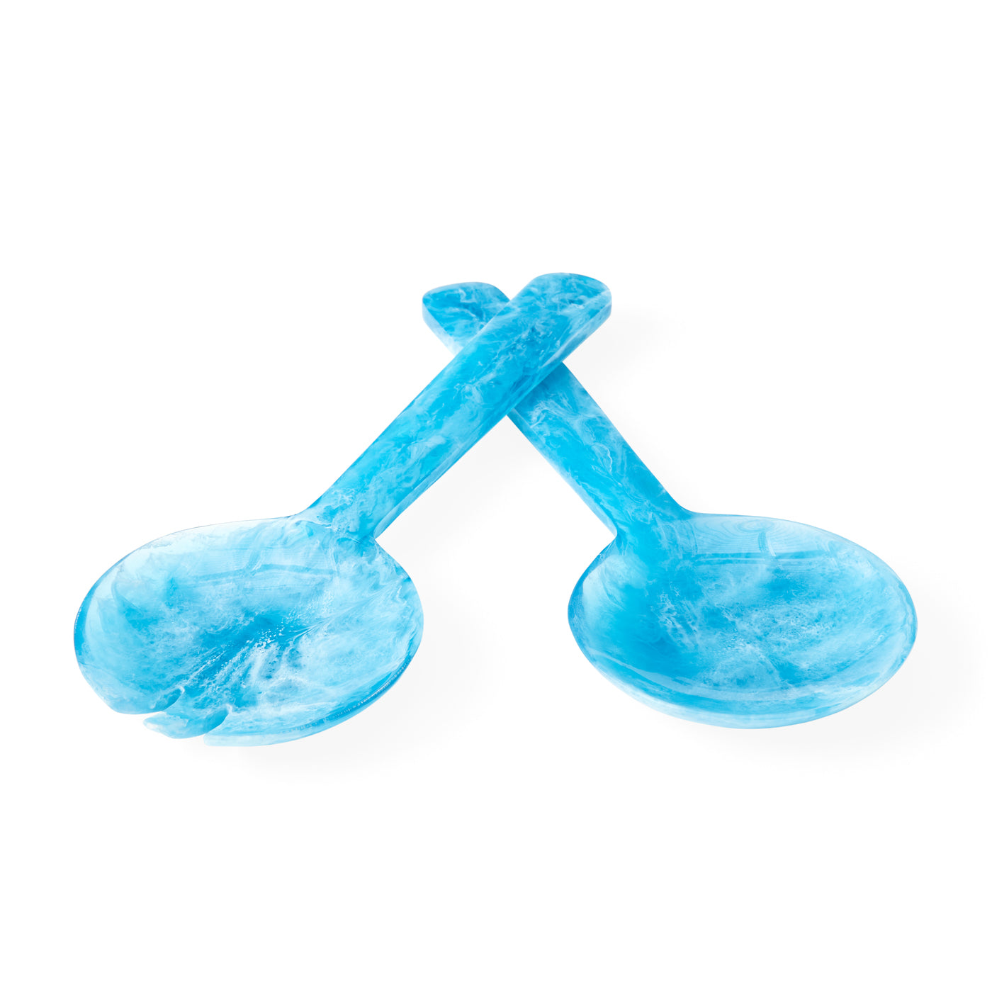 mustique serving set blue resin - front view