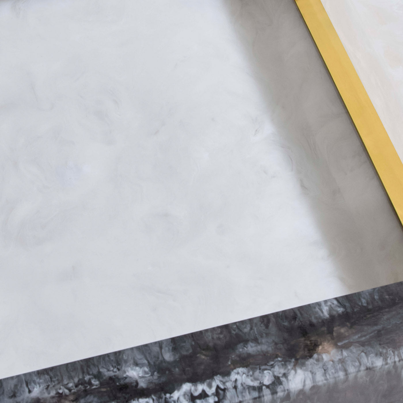 Mustique Black & White Square Tray - details view