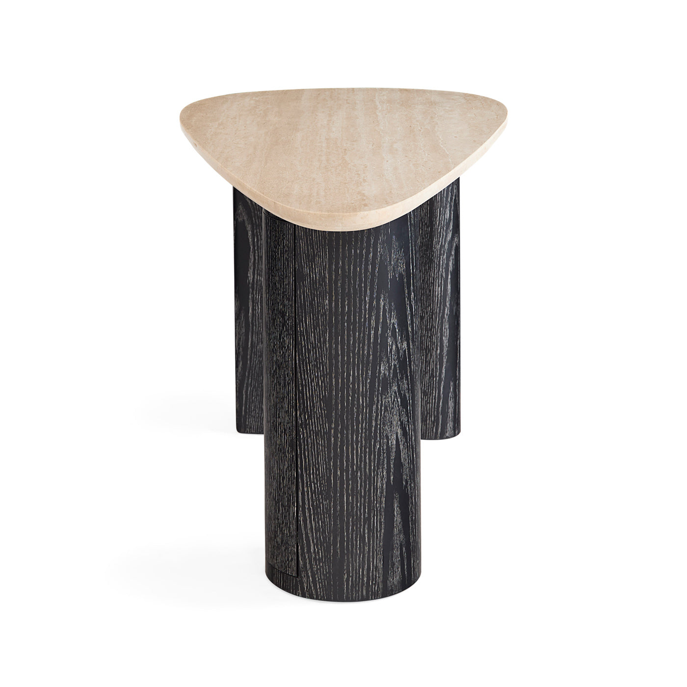 Oeuf Travertine Desk - side view