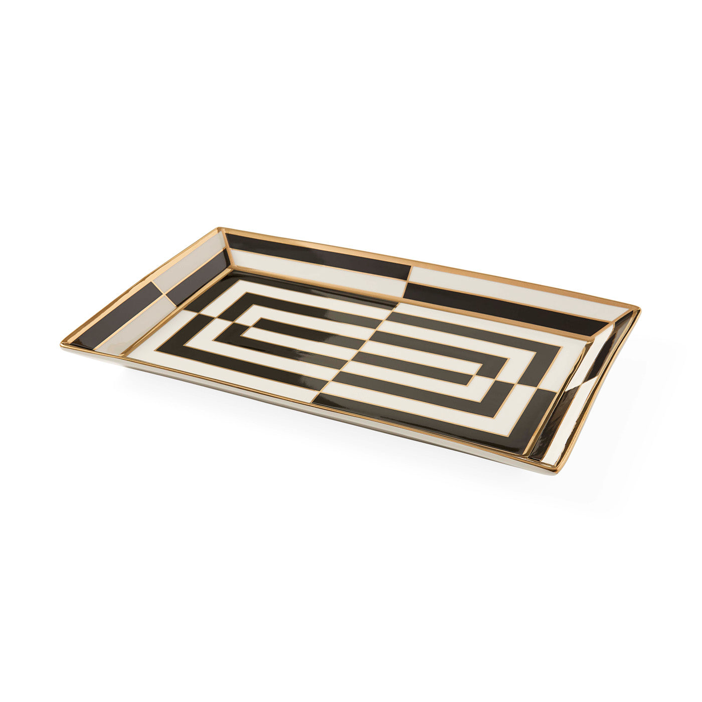 Op Art Rectangle Serving Tray - table view