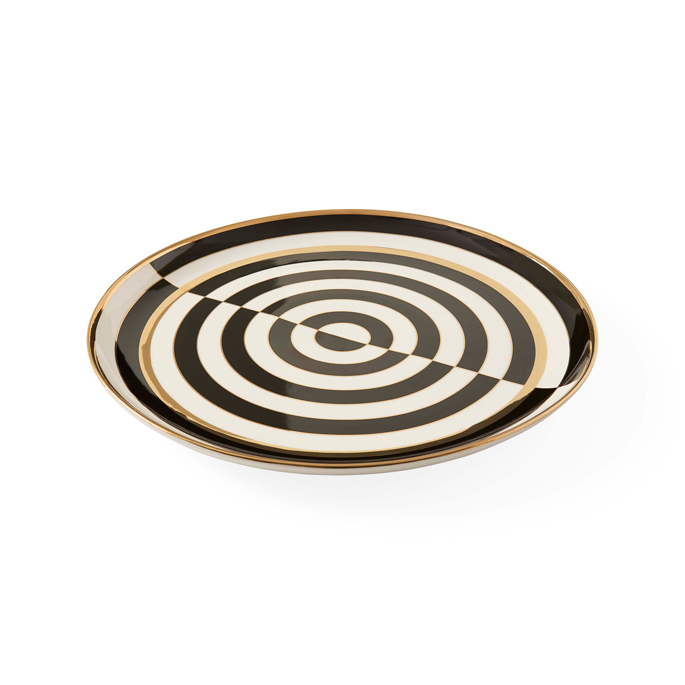Op Art Round Tray - angle view