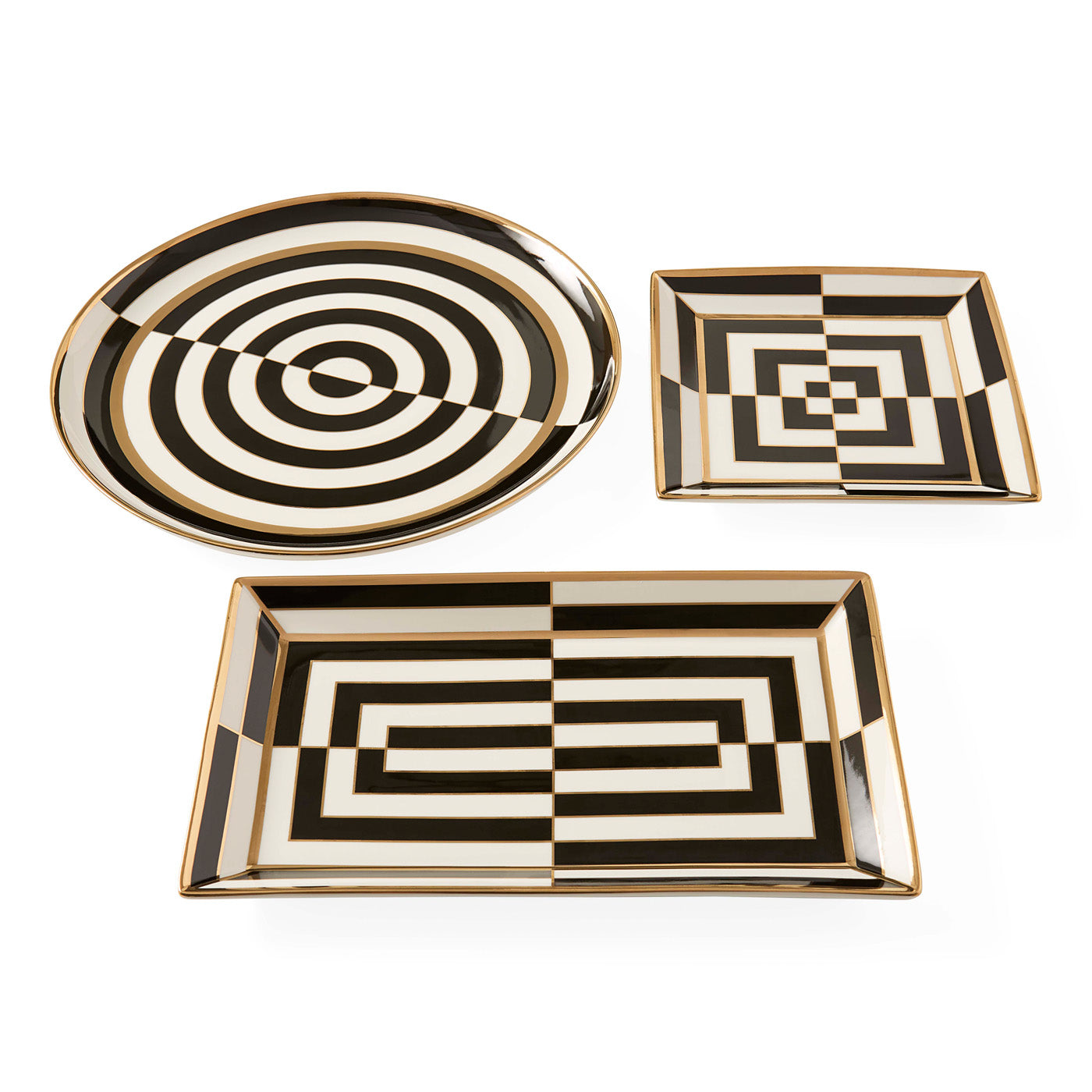 Op Art Rectangle Serving Tray - group view