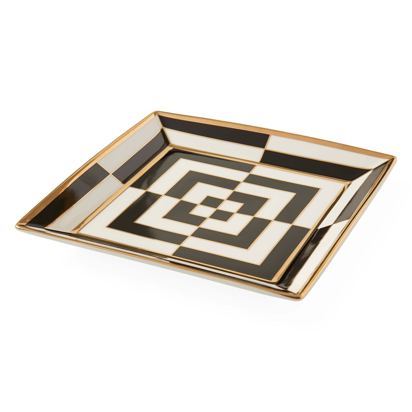 Op Art Square Serving Tray - angle view