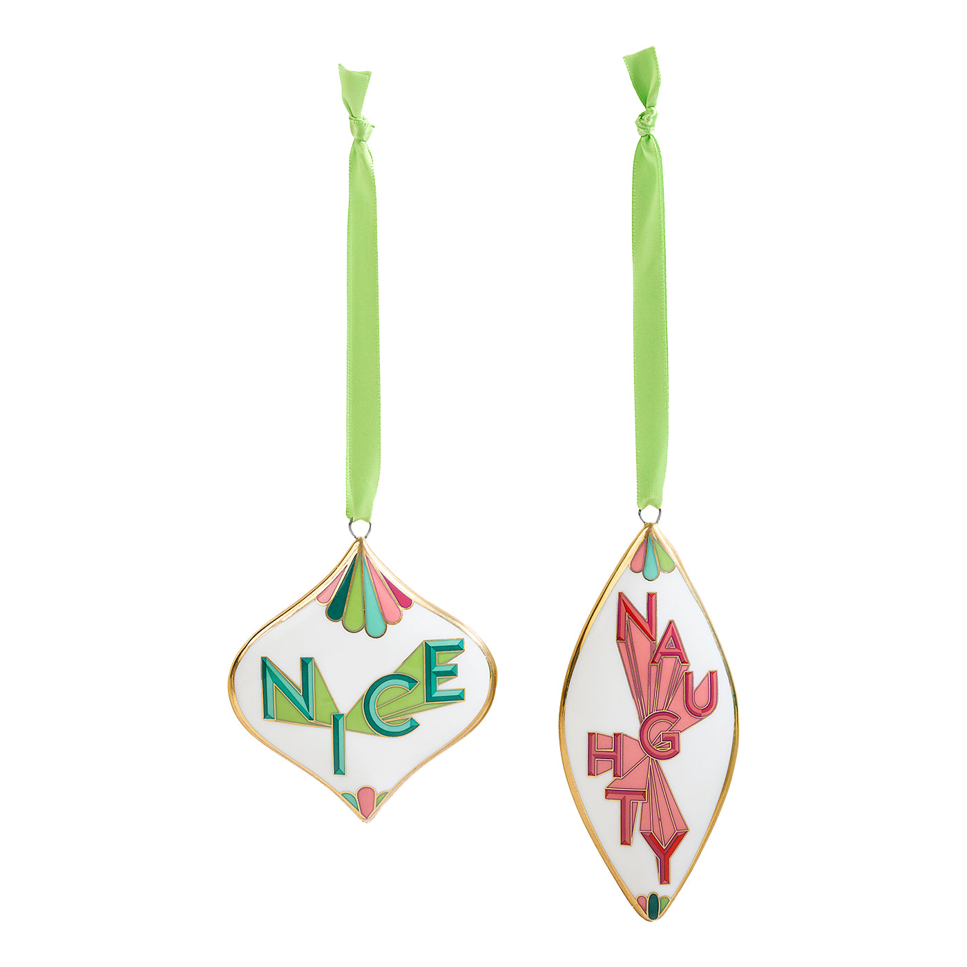Naughty & Nice 2026 Ornament Set – Jonathan Adler
