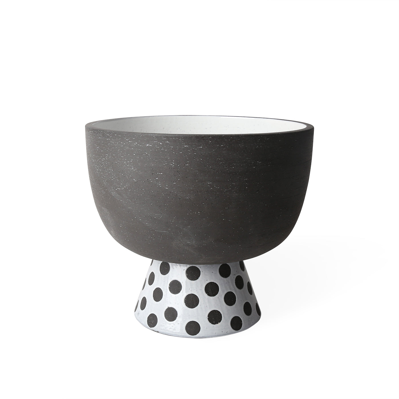 palm springs dots bowl stoneware black and white - view 4