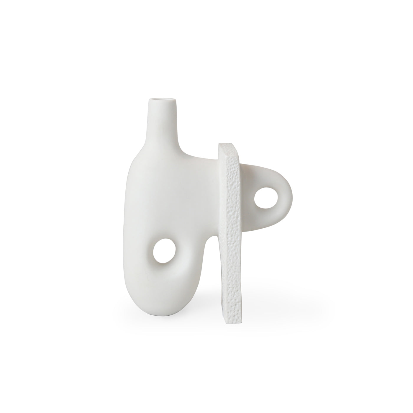 small paradox vase matte porcelain white - front view