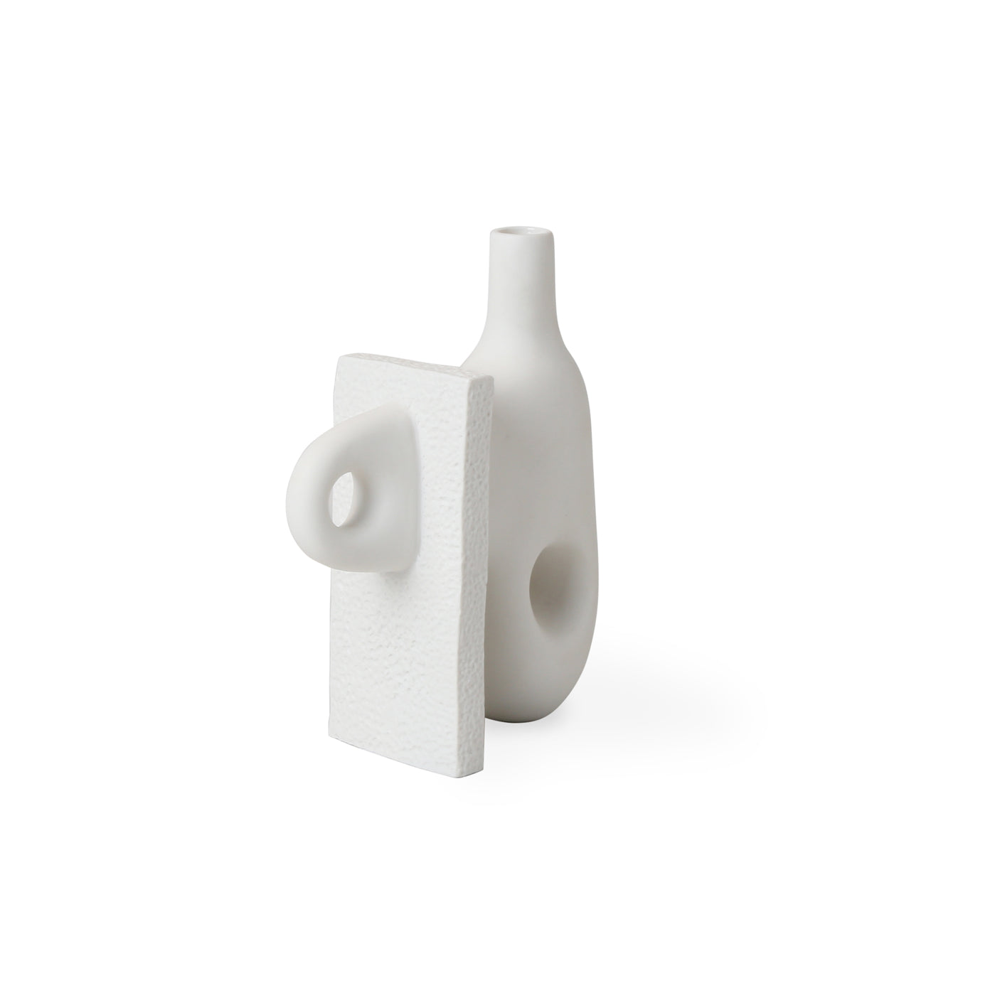 small paradox vase matte porcelain white - back other side view