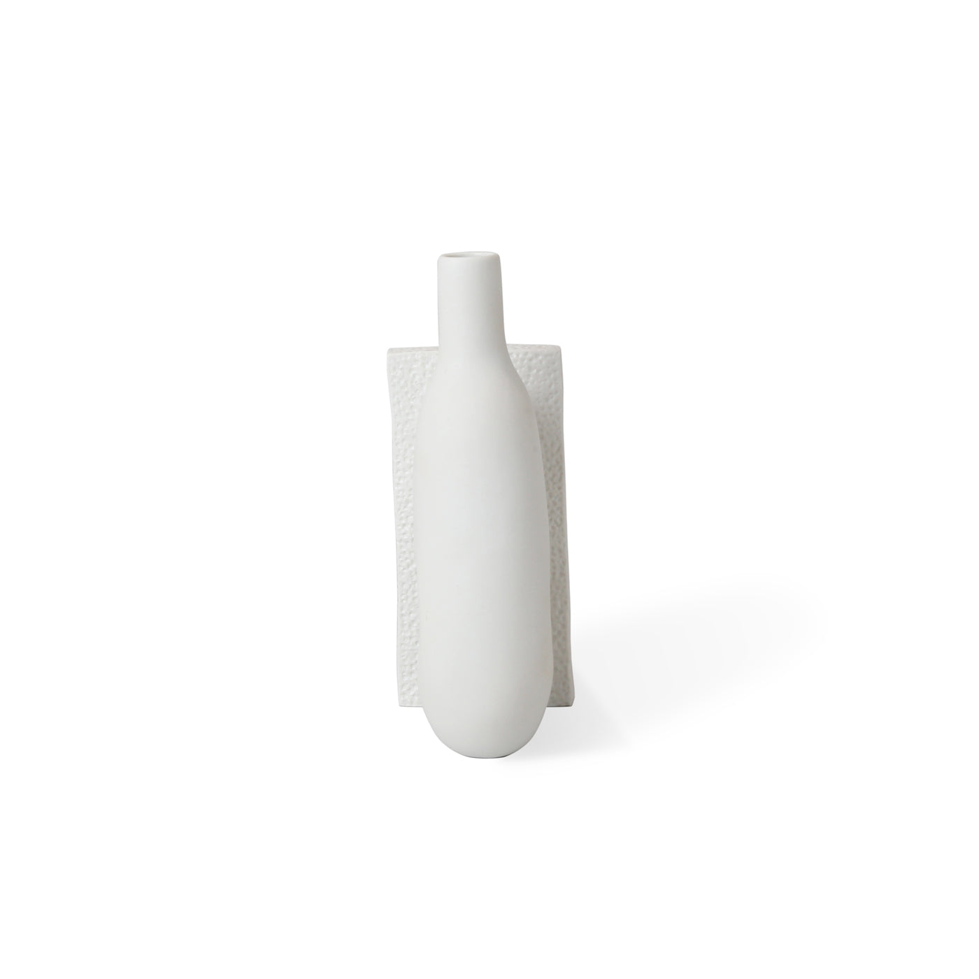 small paradox vase matte porcelain white - side view