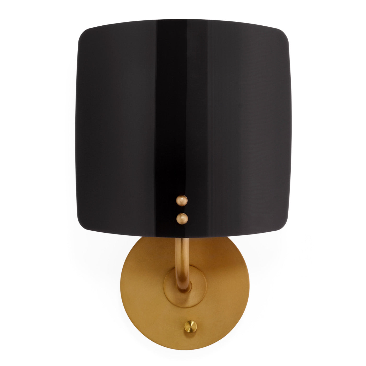 polly sconce acrylic smoke brass - front view