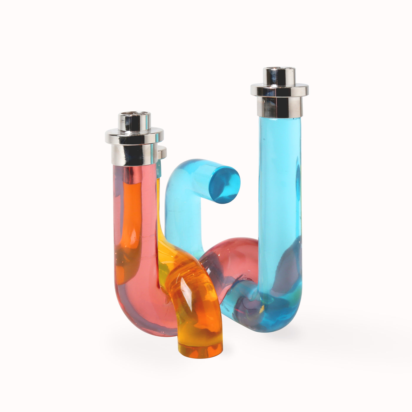 pompidou acrylic candle holder multicolor - angle view 6
