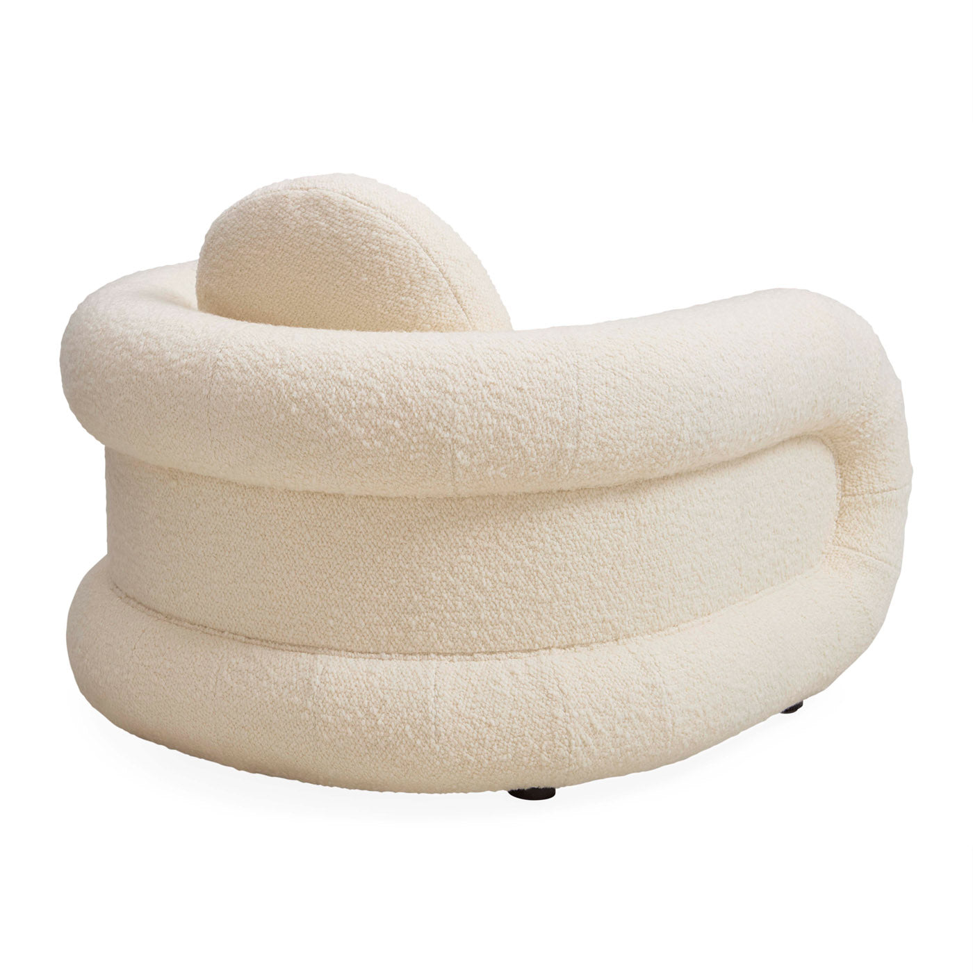 Pompidou Lounge Chair in valais white - back angle view
