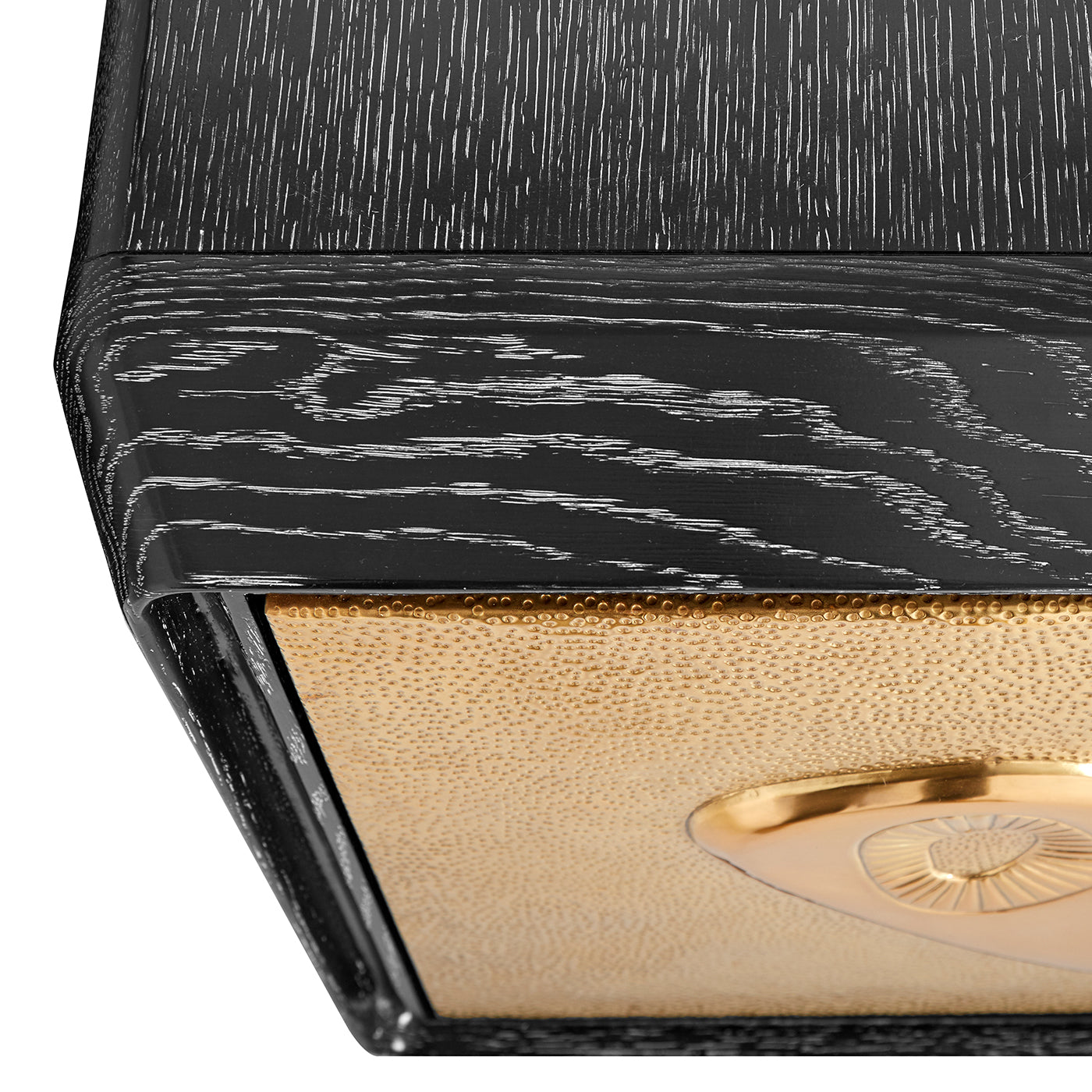 reform credenza brass ebonized cerused oak wood - detail view 7