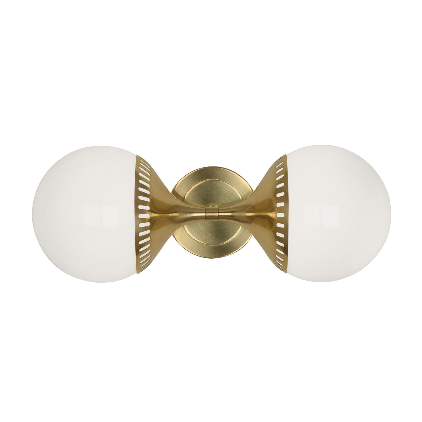 rio end on end sconce brass horizontal - front view