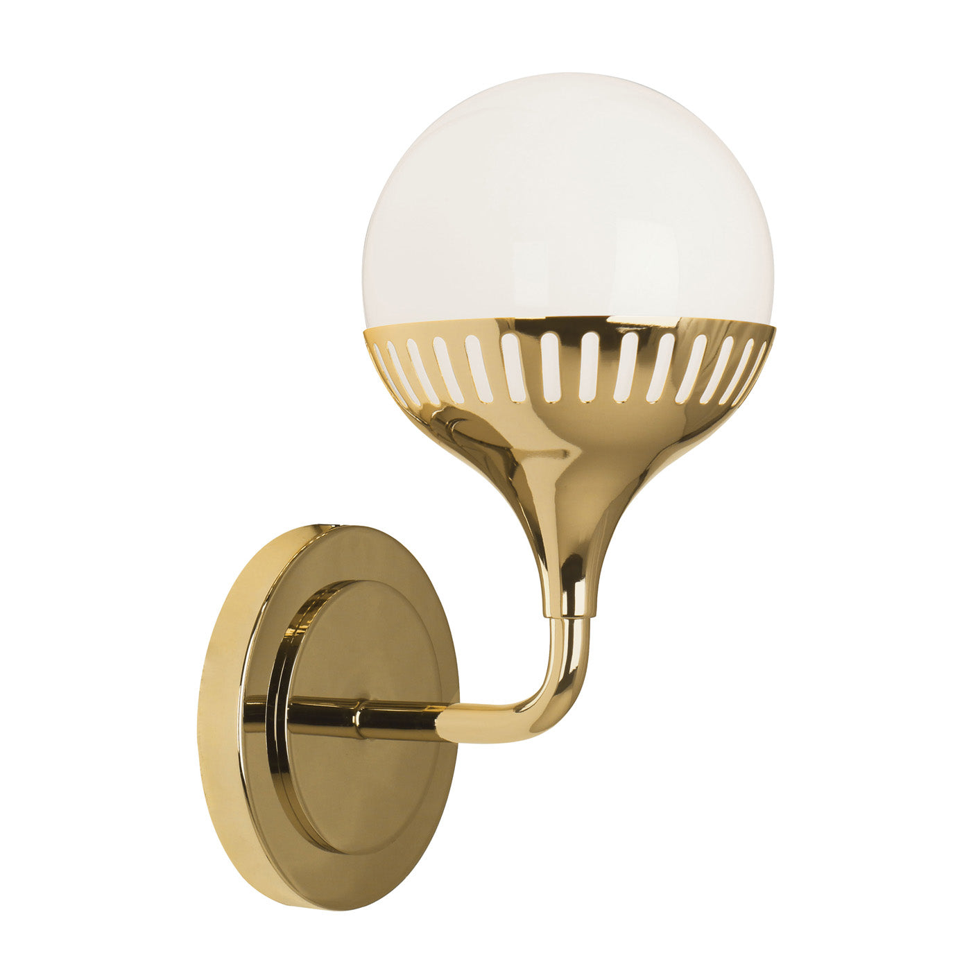 rio single sconce brass up - angle view