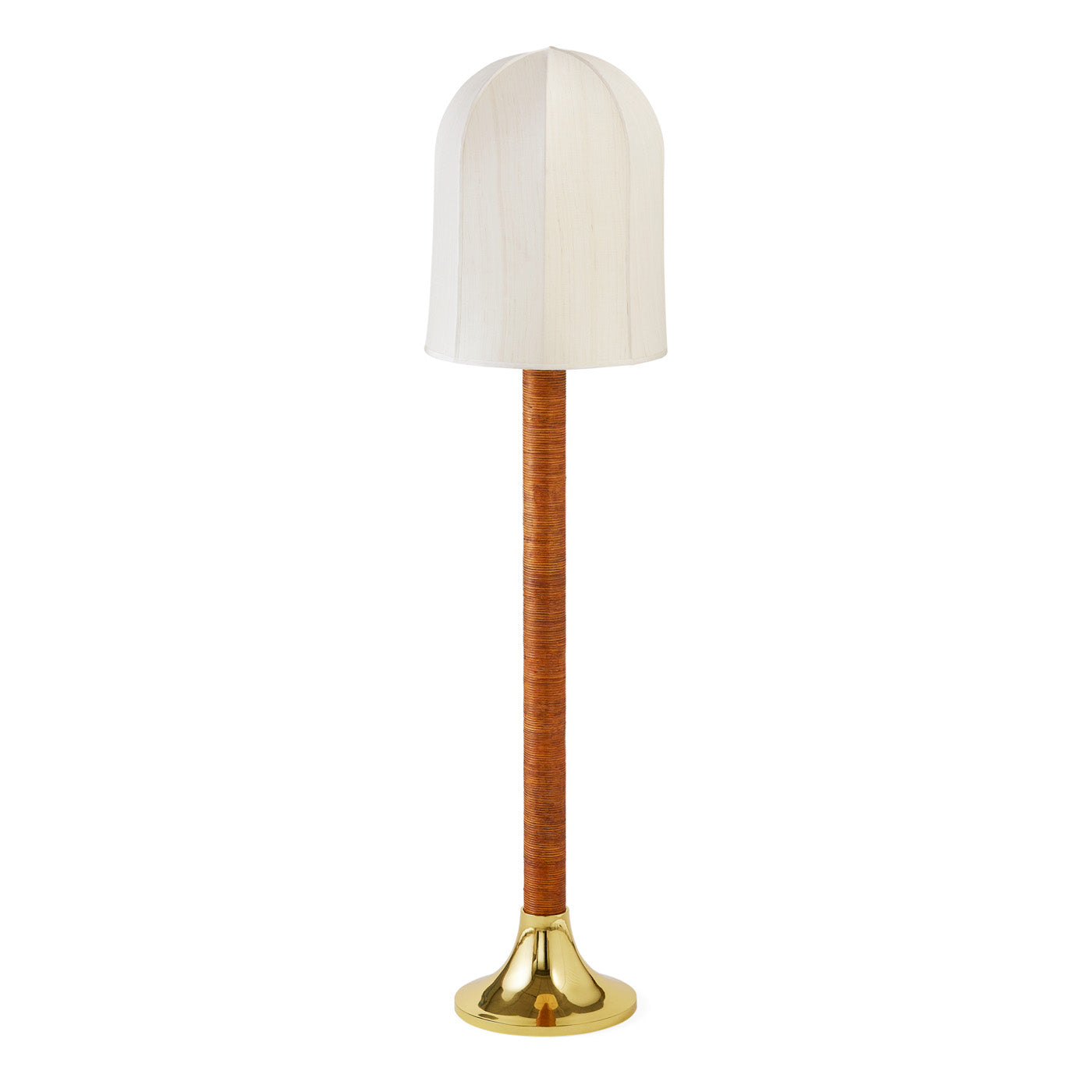 riviera dome floor lamp rattan - front view
