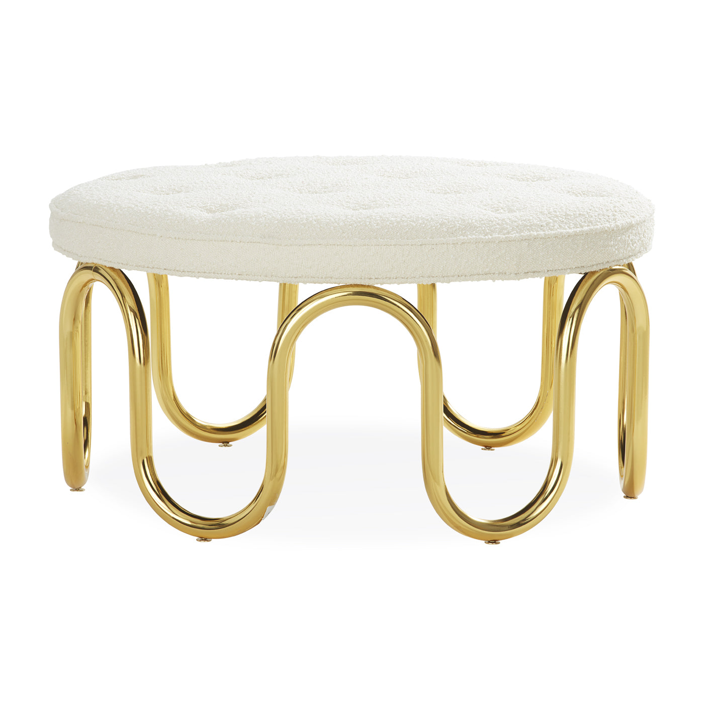 scalinatella ottoman olympus ivory boucle brass base