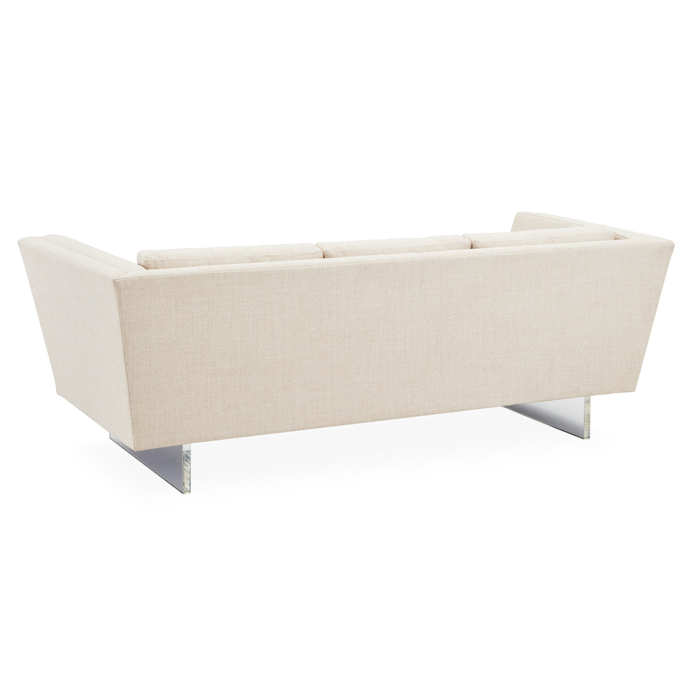 sebastian sofa deluxe linen acrylic sleigh legs - detail view