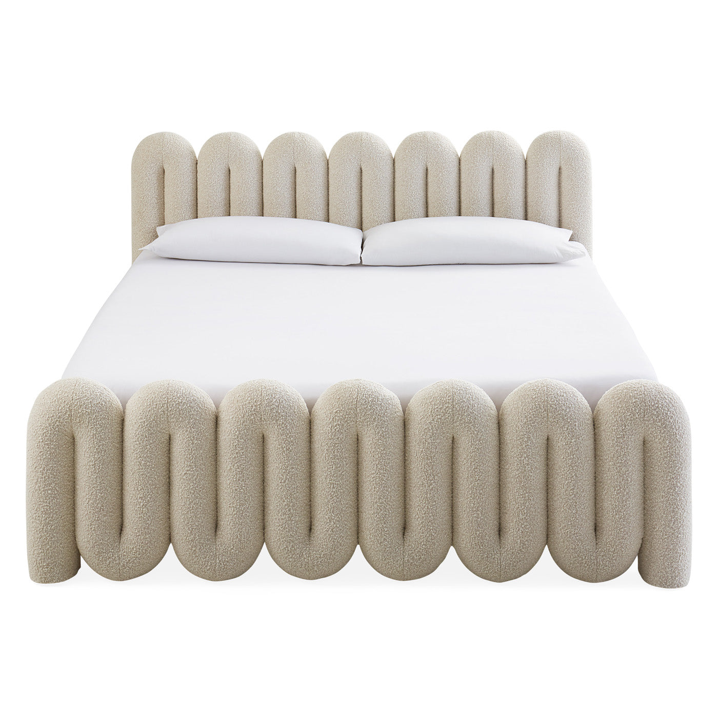 Serpentine Bed King - front view