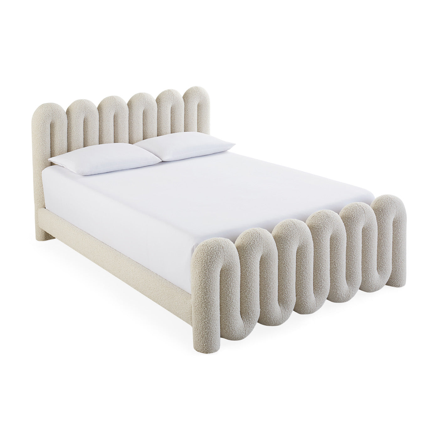 Serpentine Bed Queen - angle view