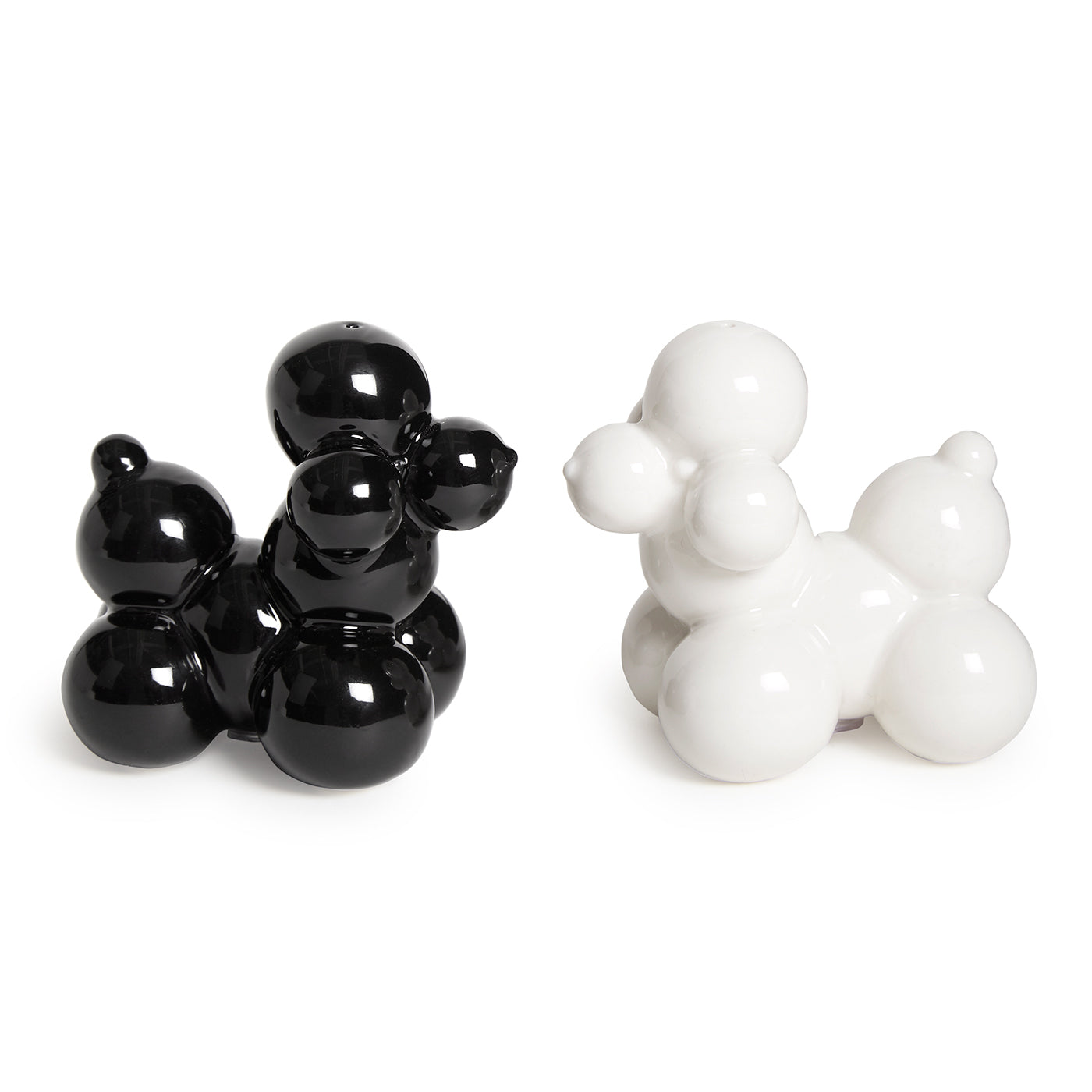poodle salt and pepper set holiday - styled view