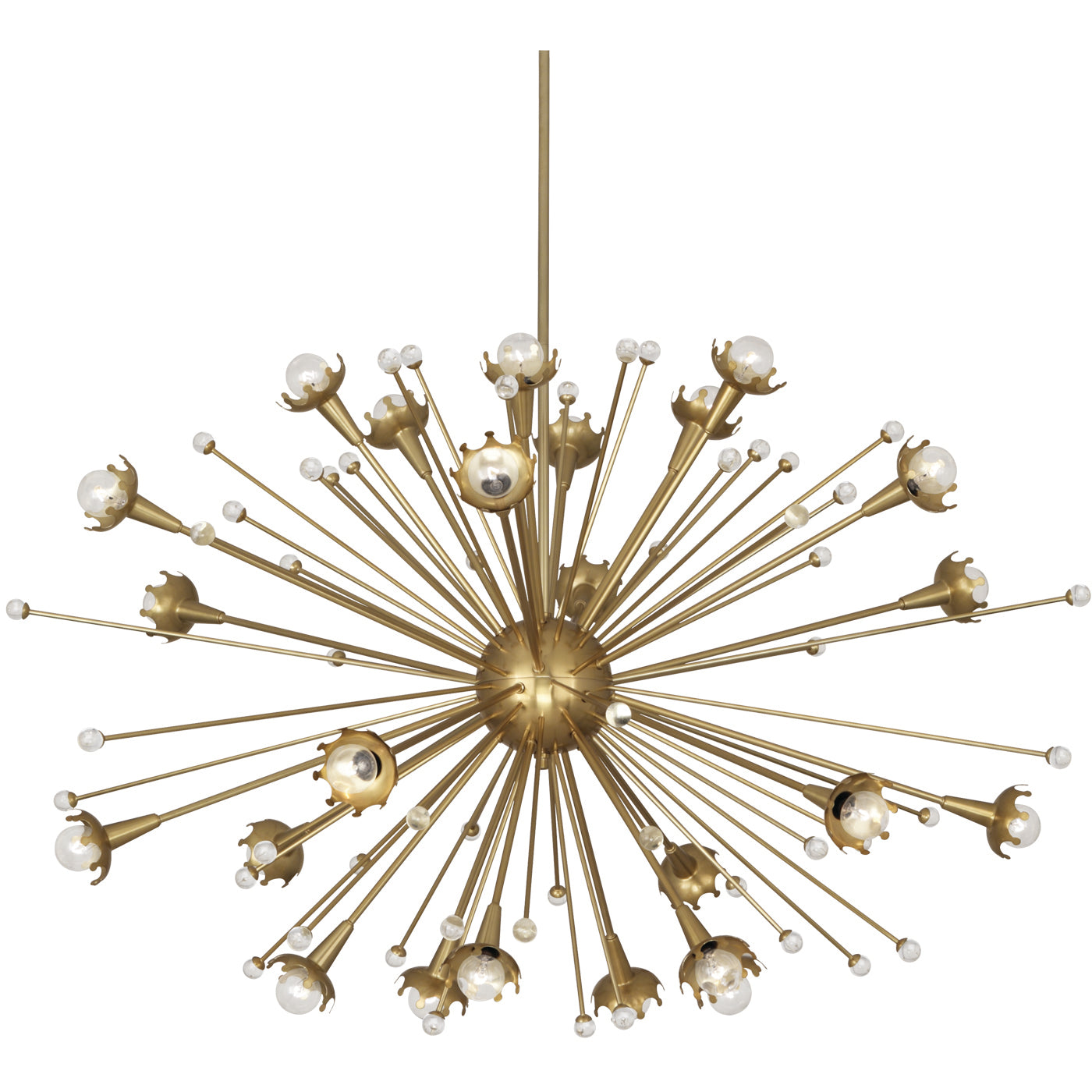 giant sputnik chandelier brass - front view