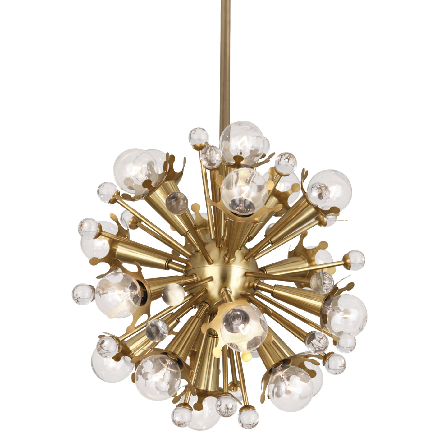 mini sputnik chandelier brass - front view