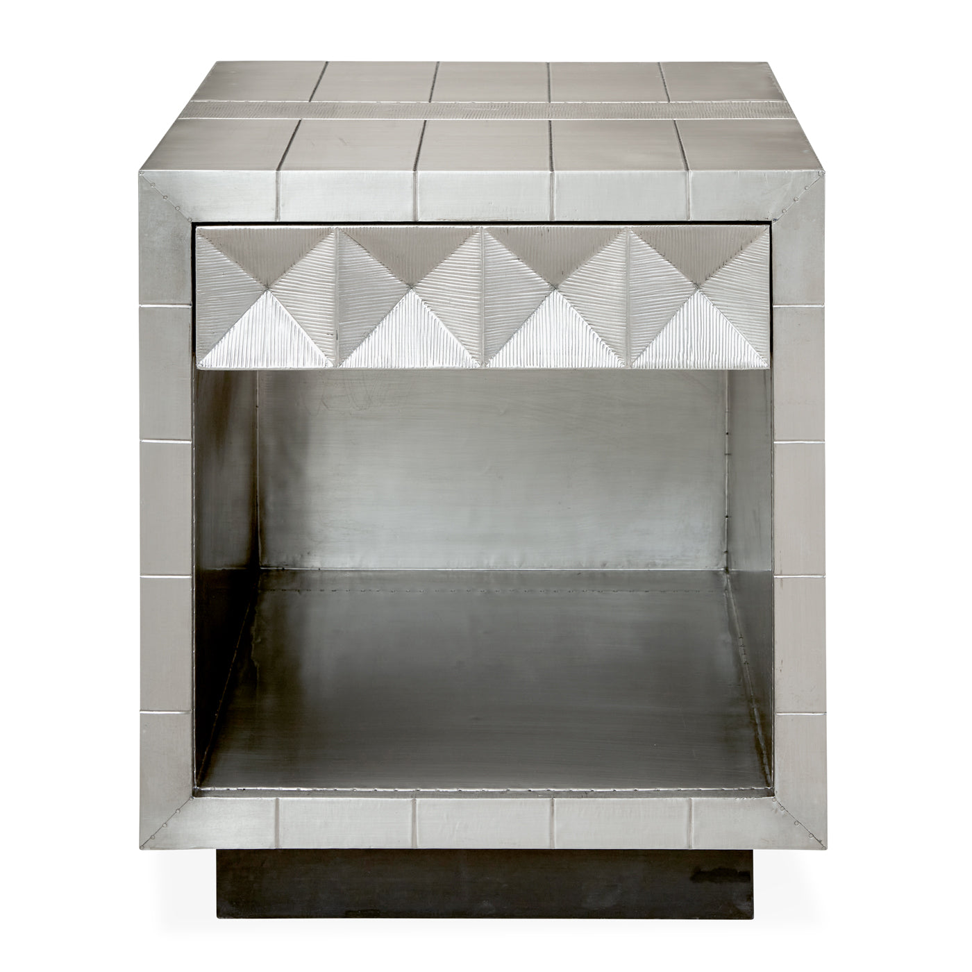 talitha bedside table nickel - front view