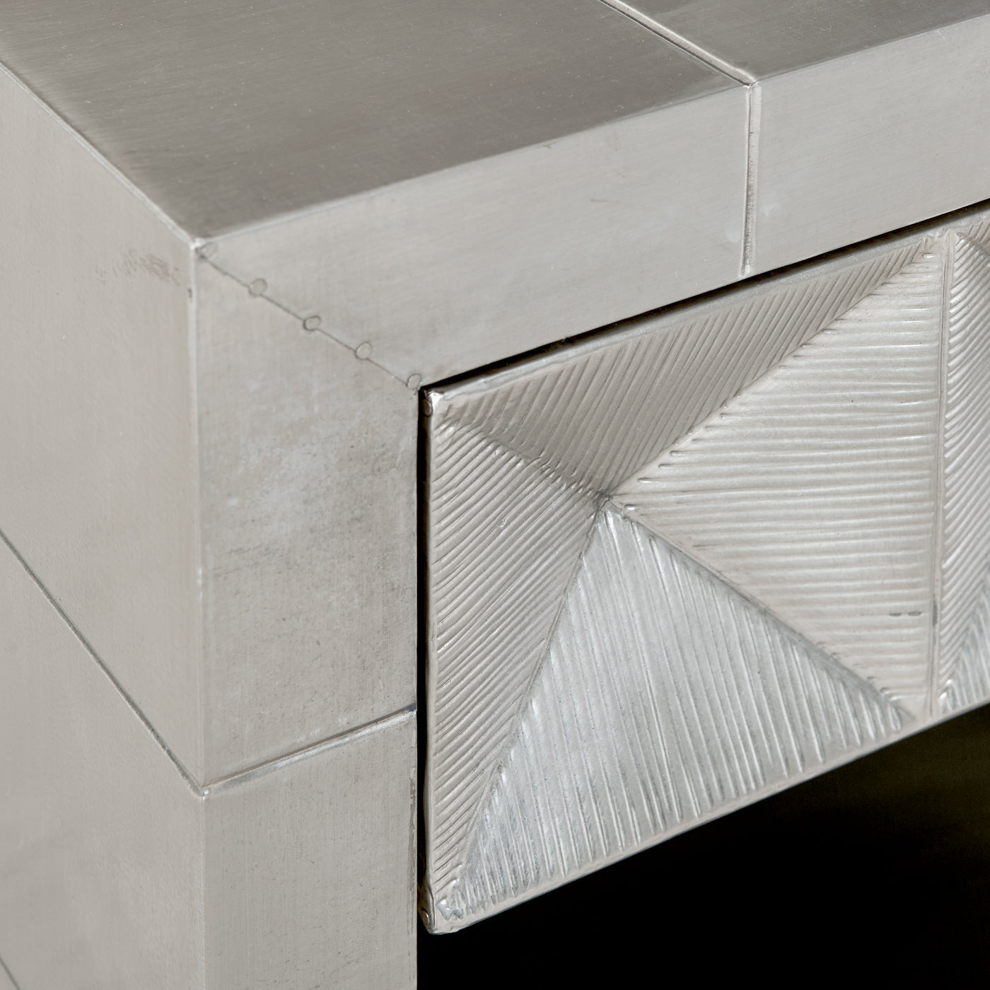 talitha bedside table nickel - detail view