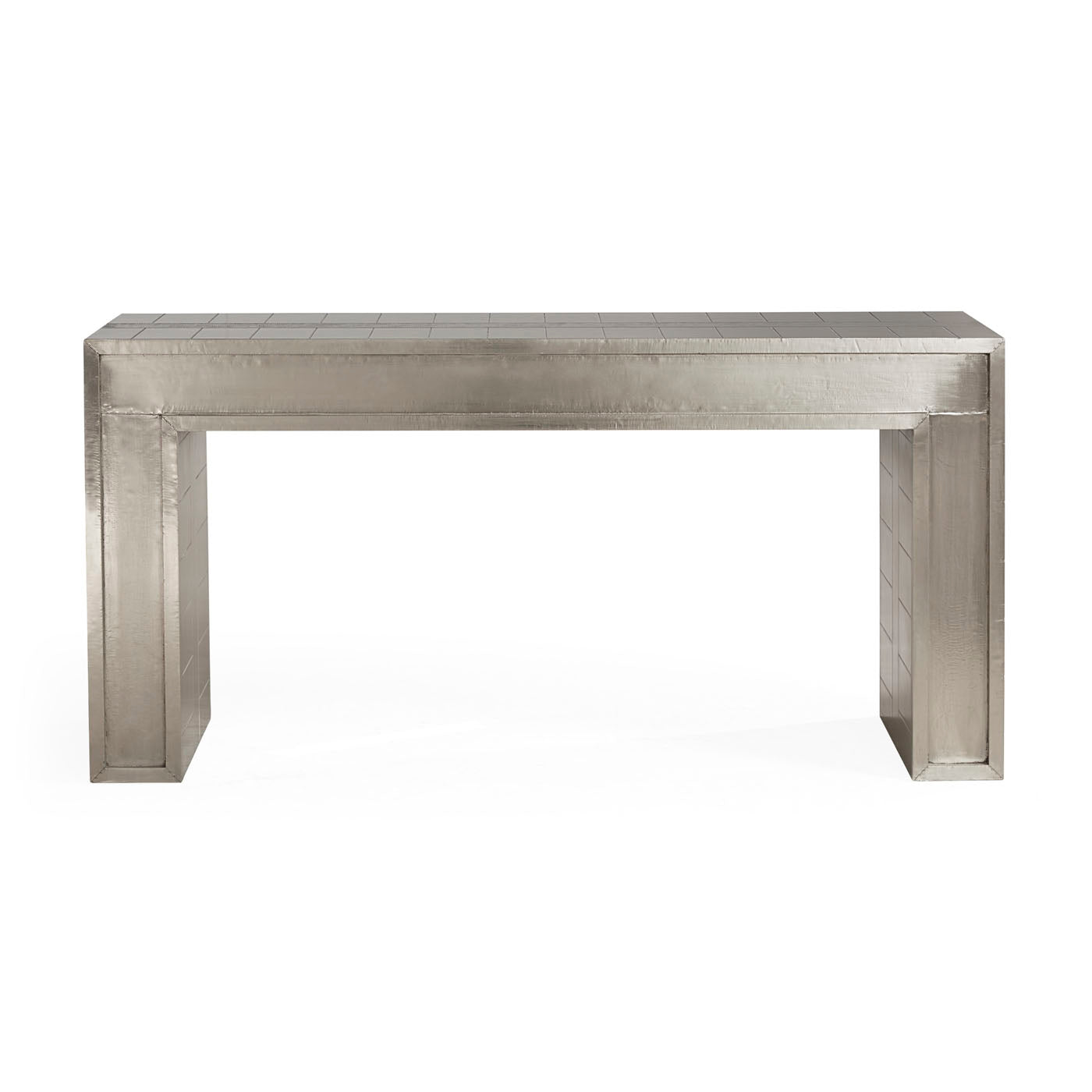 talitha waterfall console nickel hand-stamped pattern - back view