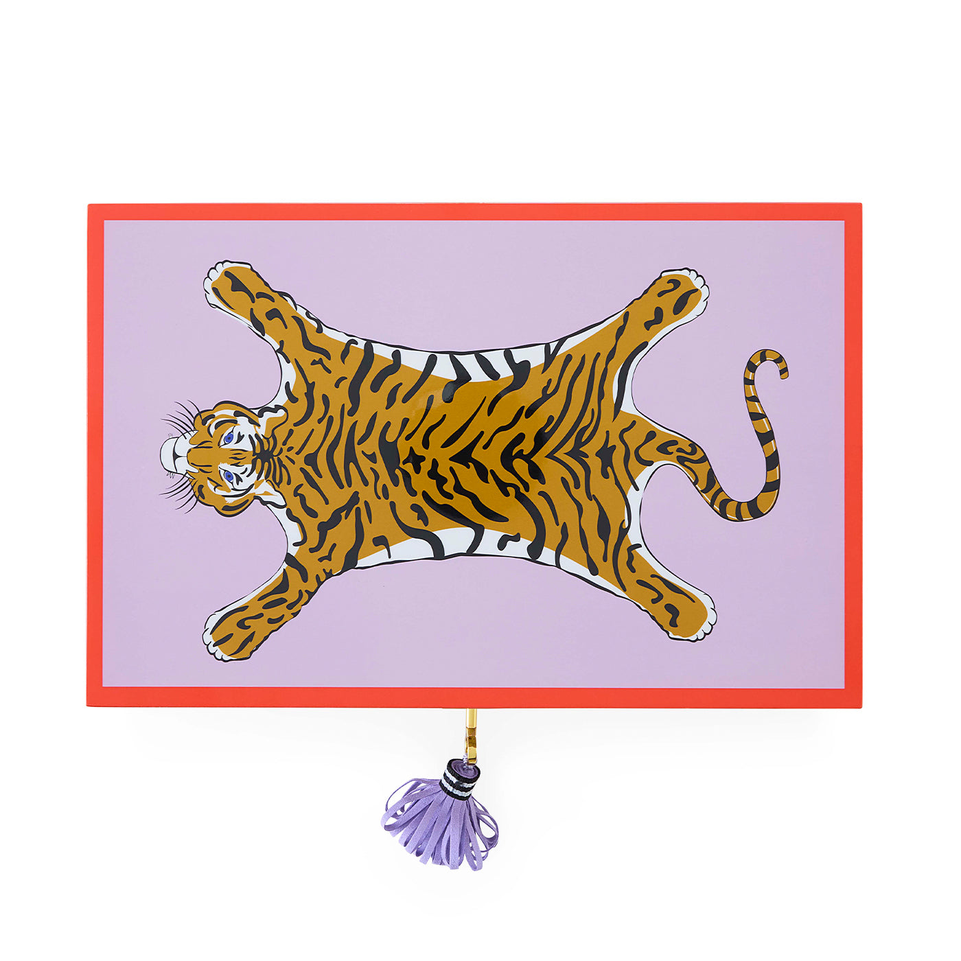 Tiger Lacquer Jewelry Box - top view