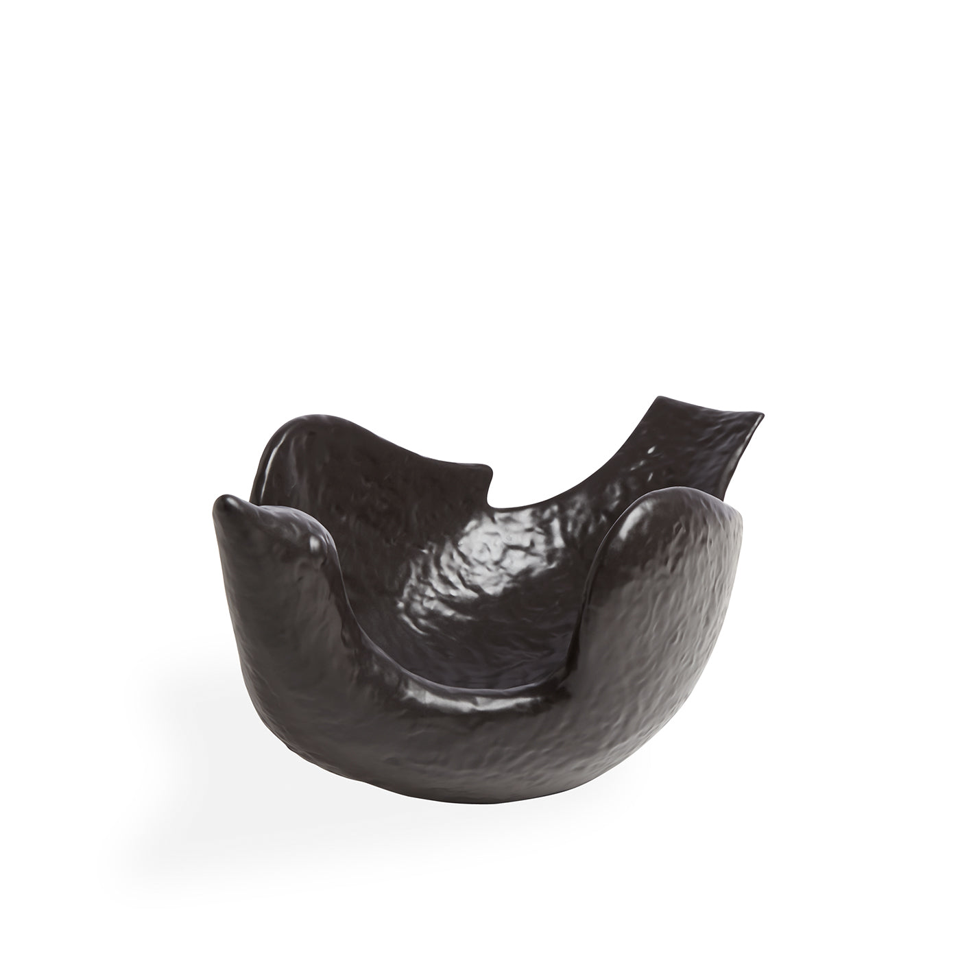 vallauris flying bird bowl stoneware black - detail view
