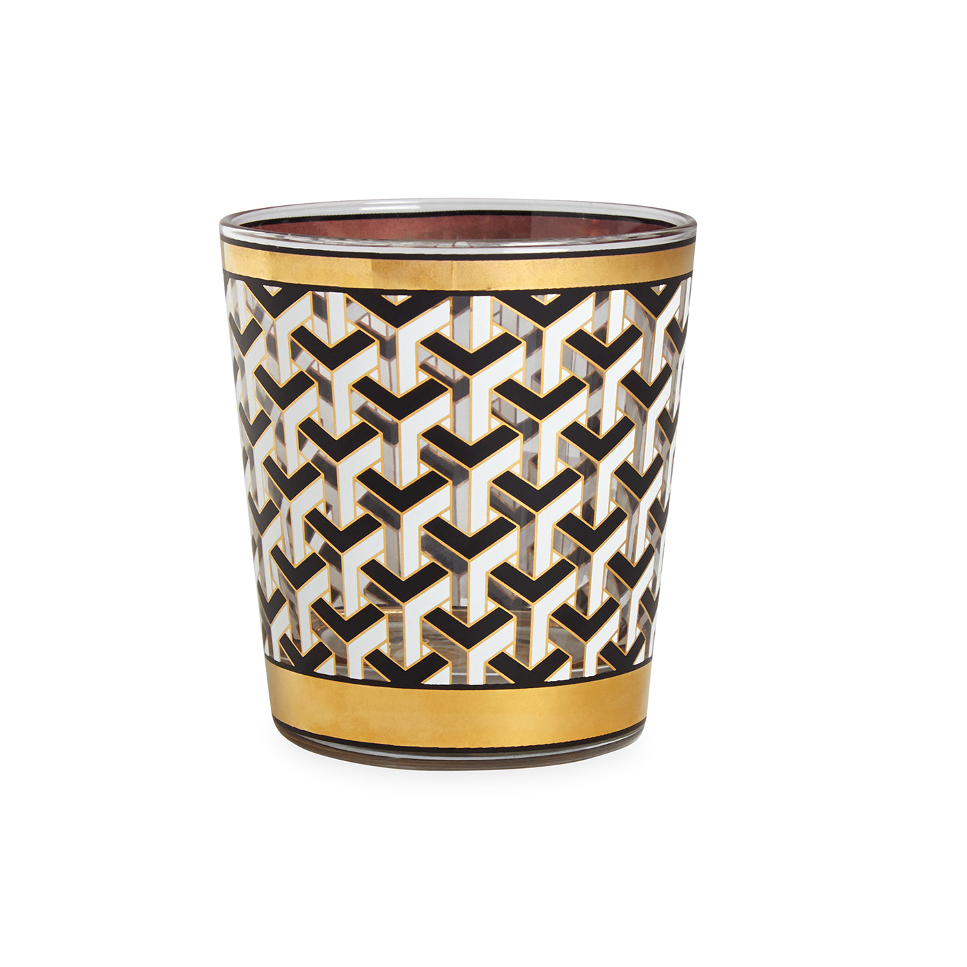 versailles glassware black white gold - view 1