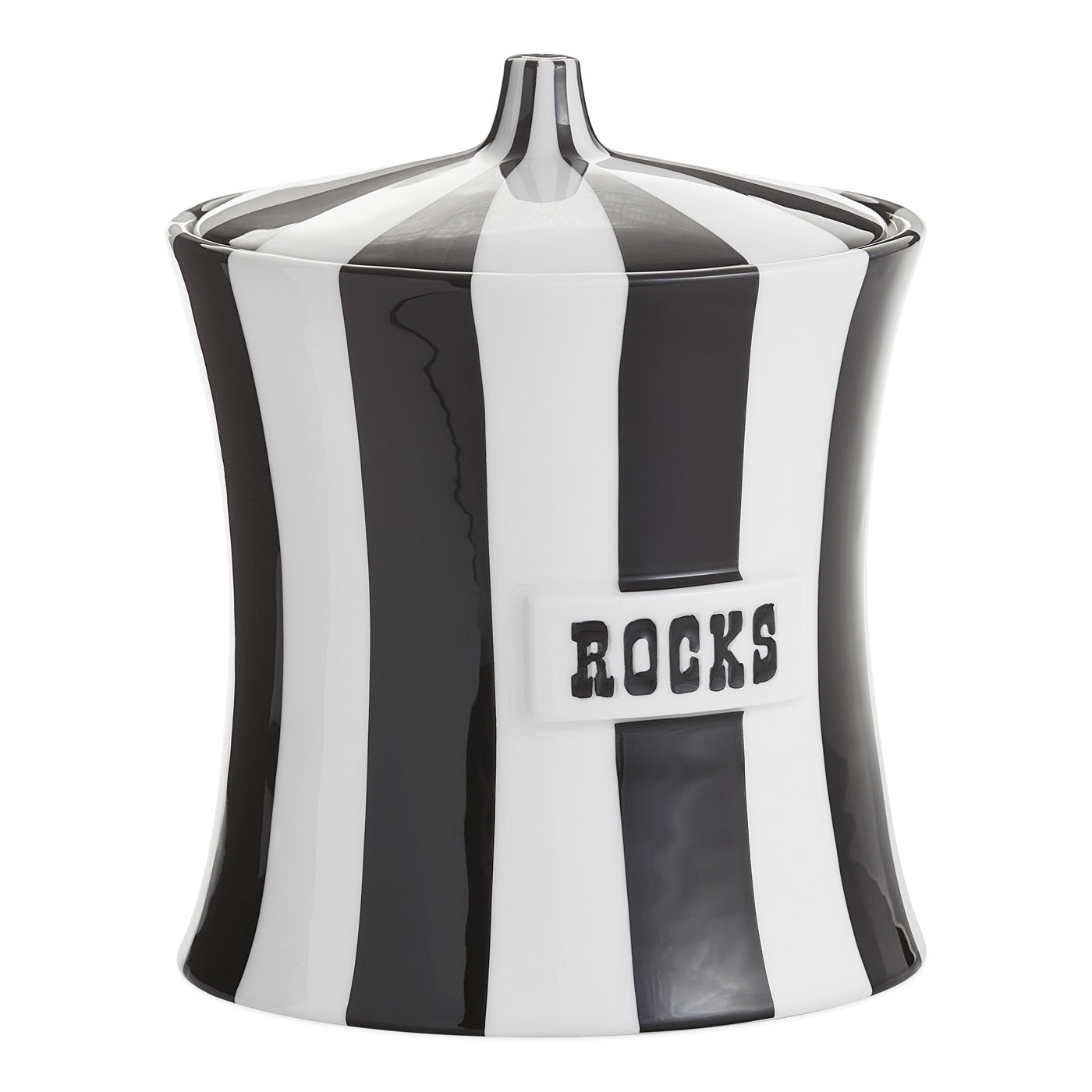 vice ice bucket porcelain black and white - angle view
