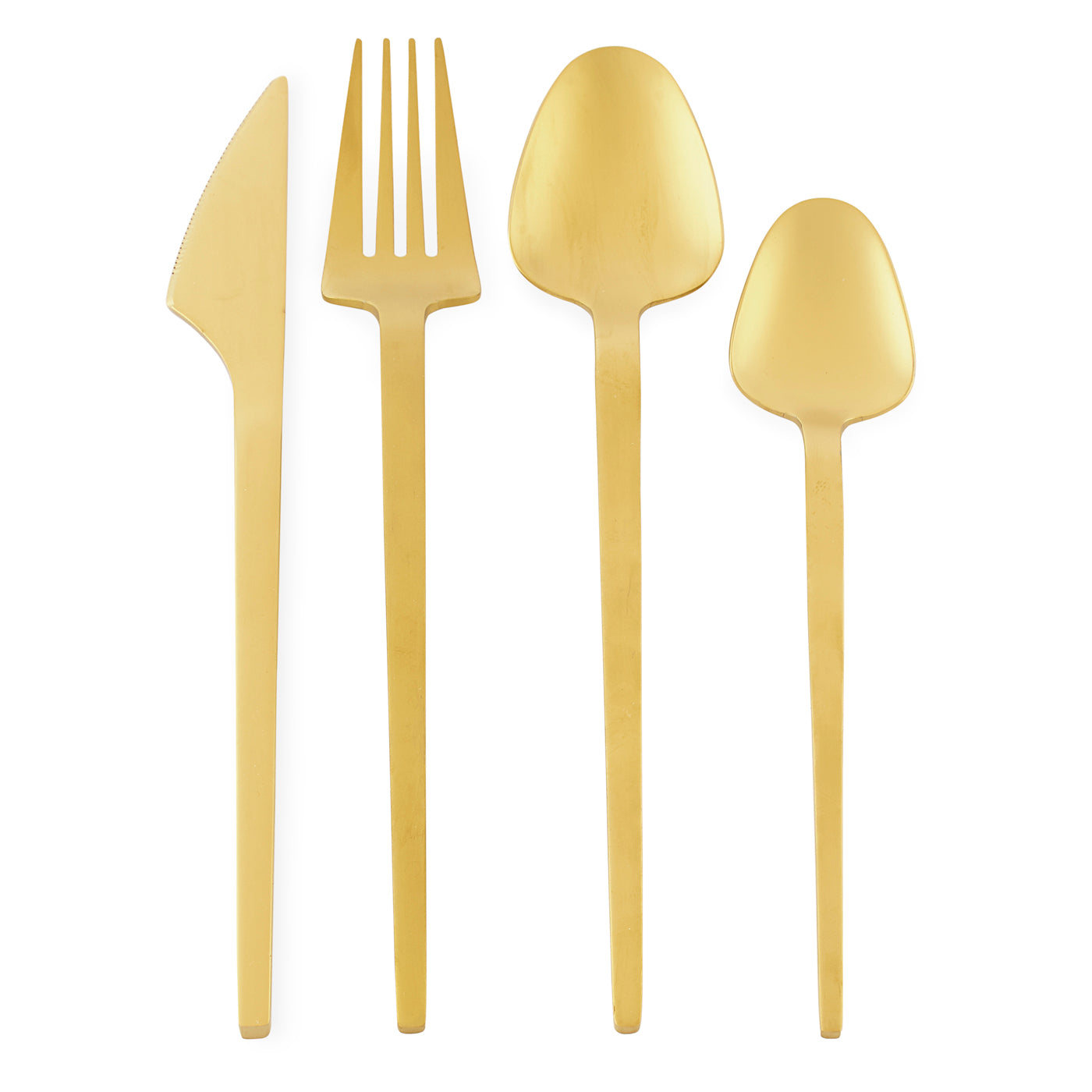 vienna flatware stainless steel gold - front view
