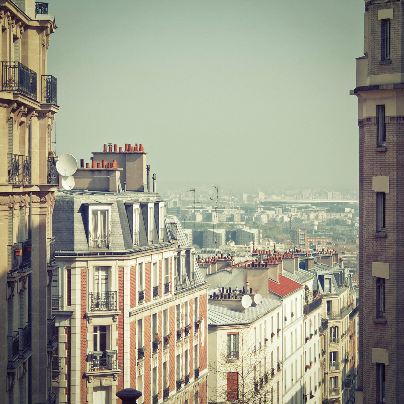 "paris rooftops" from getty images - front view