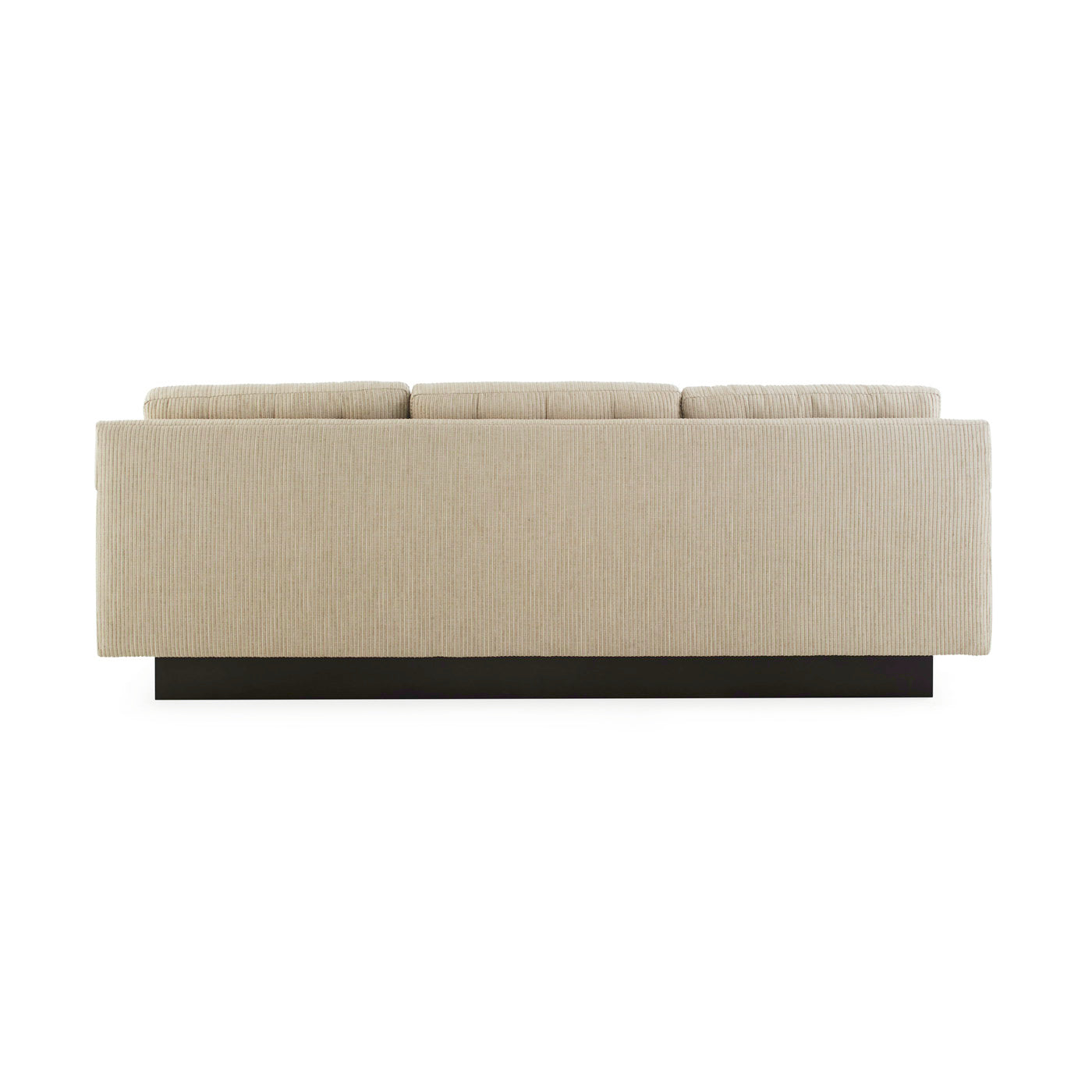 wright sofa arthur flax linen coffee bean beech wood base - detail view