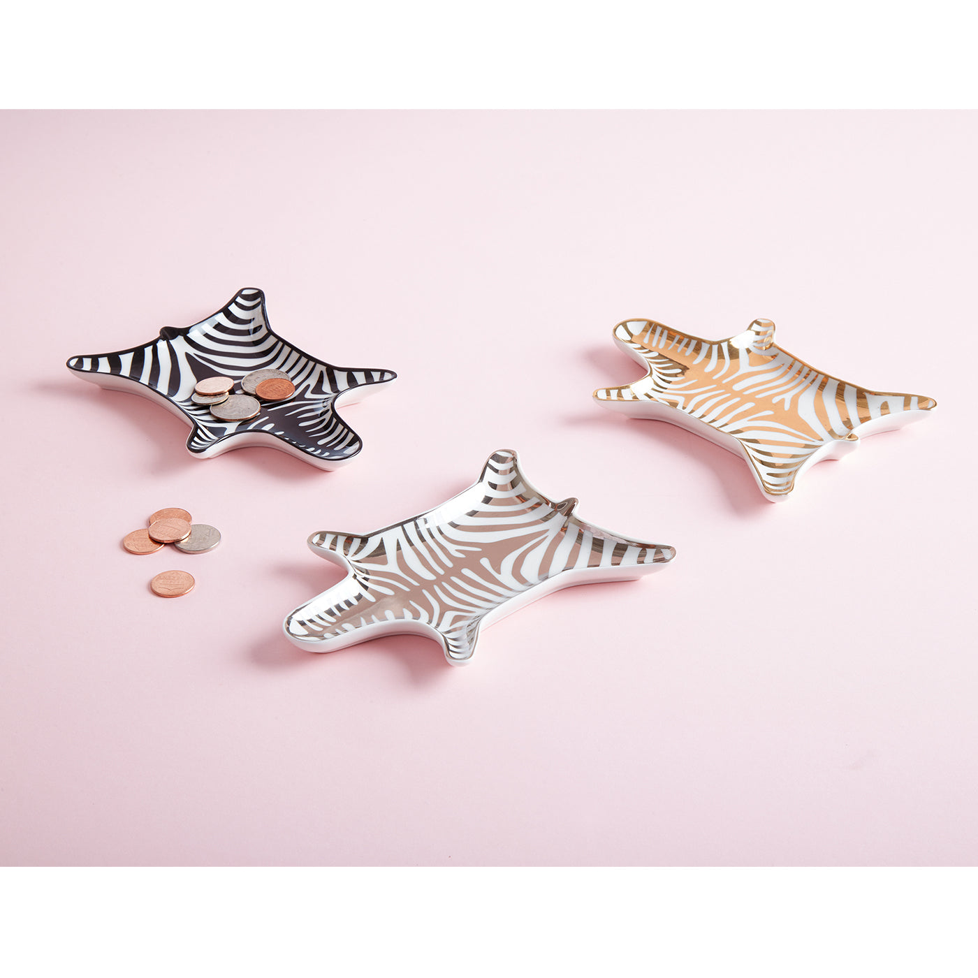 zebra stacking dish collection