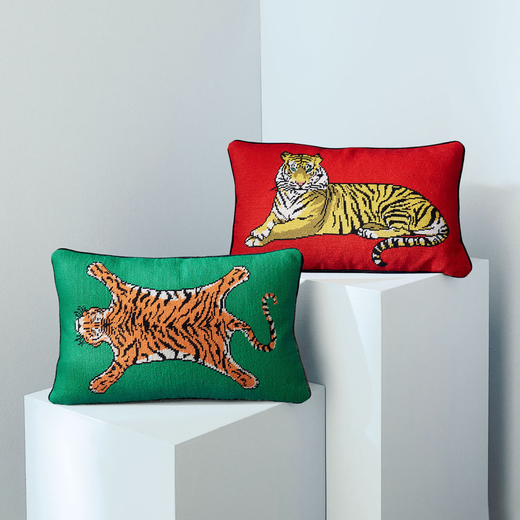 Safari Needlepoint Pillow