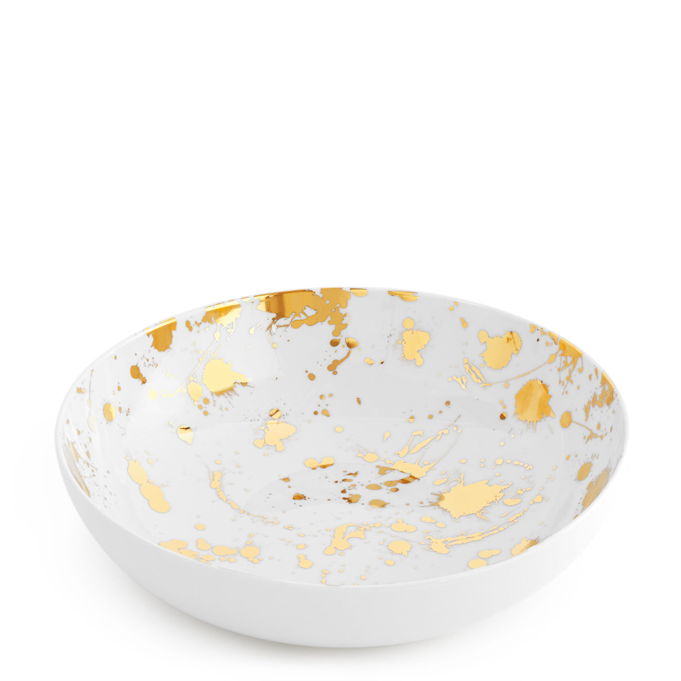 1948 serving bowl porcelain white gold - top view