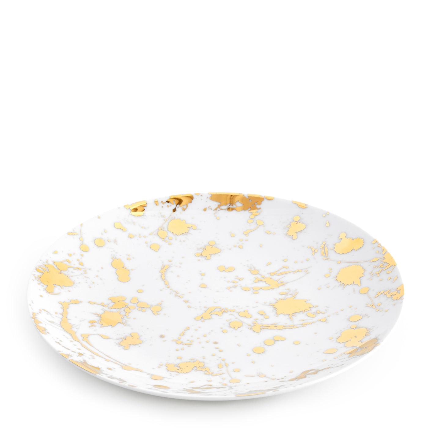 1948 dinner plate porcelain white gold - top view