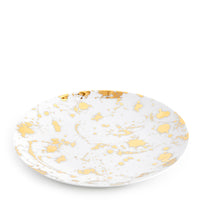 1948 dinner plate porcelain white gold - top view