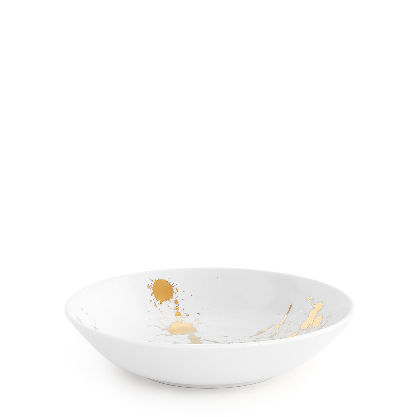 1948 soup bowl porcelain white gold - front view