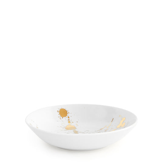 1948 soup bowl porcelain white gold - front view