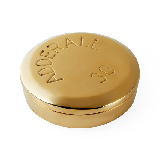 Adderall Brass Pill Box - styled view