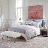 linen sheet set white - styled view 1