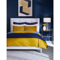 lampert queen bed daryl white - styled view